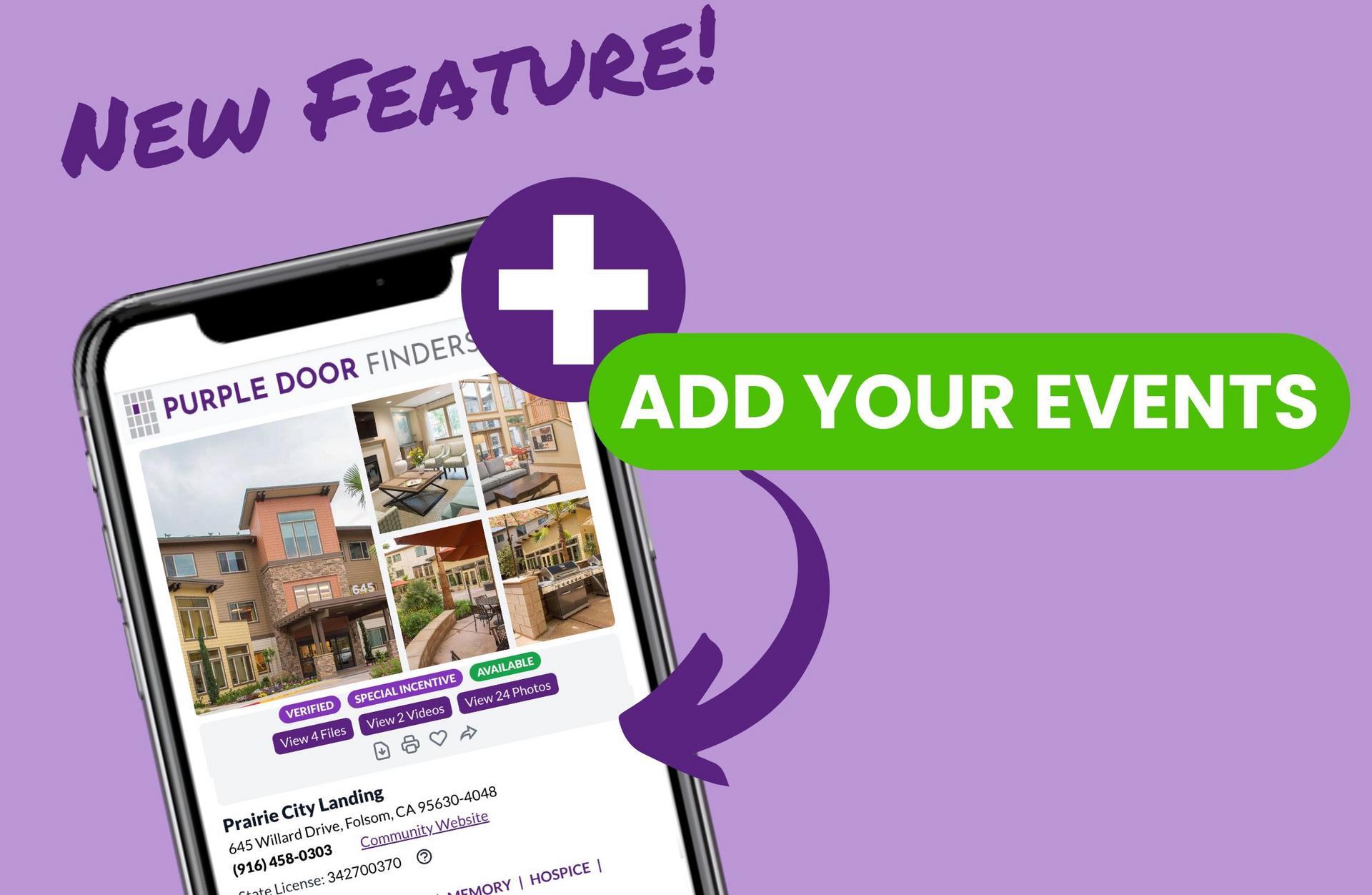 Opening Purple Doors: Share Your Community Events on Your Profile!